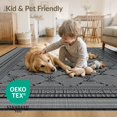 thumbnail image 4 of ODIKA 8'x10' Washable Area Rug Non-Shedding, Easy Care, Large Contemporary Abstract Lattice Blackrug Pile Grey Classroom for King Size Bedroom Under Bed, Master Suite, 4 of 7