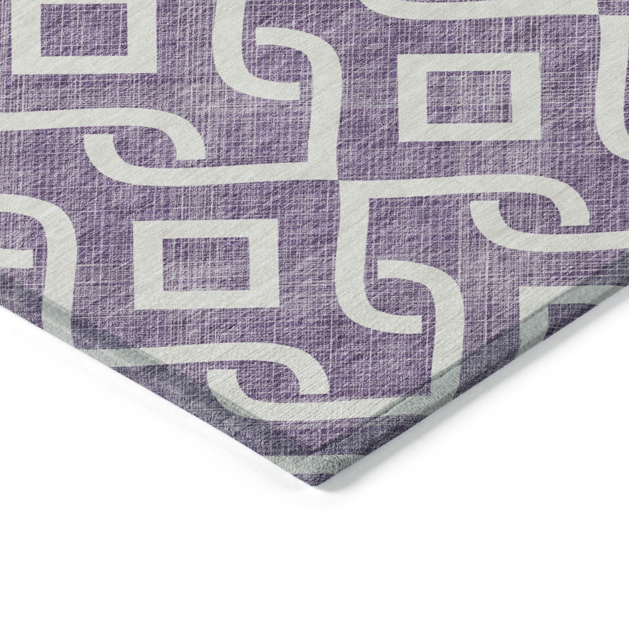 Addison Rugs Chantille Indoor/Outdoor Transitional Geometric Purple Washable Rectangle Rug, 2'6" x 3'10"