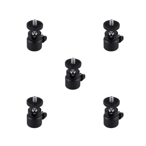 5 Pcs Mini Tripod Ball Head with 1/4" Screw Thread Base Mount for DSLR Camera Camcorder Accessories