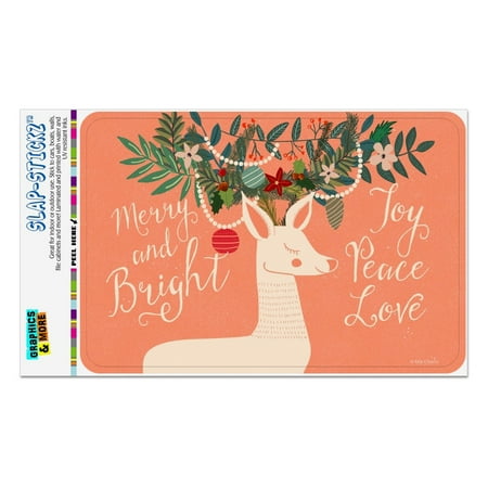 Post Office Christmas Jobs Christmas Deer Merry Bright Joy Peace Love Home Business Office Sign ()