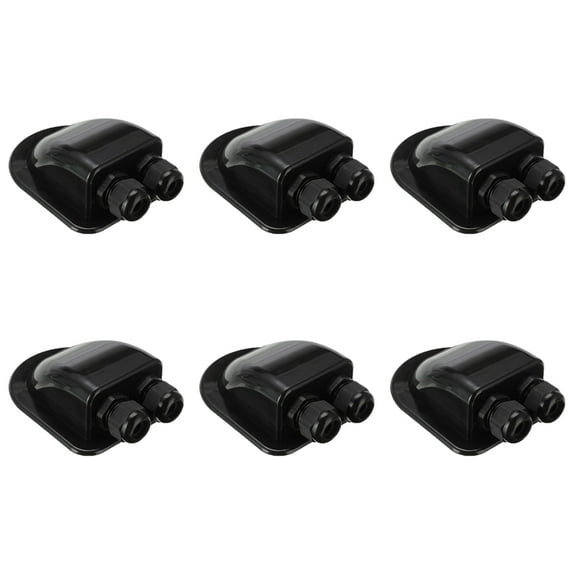 6X Roof Wire Entry Gland Box Solar Panel Cable Motorhome Caravan Boat-B,6x Roof Wire Entry Gland Box,Black