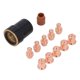 thumbnail image 1 of Kit de Tazas de Boquillas de Electrodo de Antorcha de Plasma, Kit de Tazas de Boquillas de Electrodo de Cortador de Plasma Kit 12pcs Establecer un Rendimiento de Corte Optimizado, 1 of 7