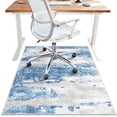thumbnail image 1 of Tapete para Silla de Oficina BESBLEE 122x152cm Antideslizante Azul Crema, 1 of 9
