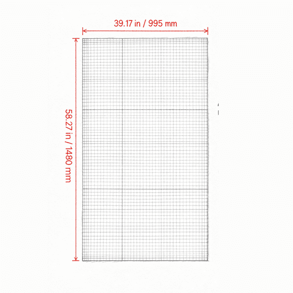 Magnetic Window Screen 58.27 x 39.17", White Frame with Black Magnetic Strip & Wind Clips, Drill-Free Installation