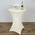 thumbnail image 4 of Efavormart Ivory Wholesale Stretchy Spandex Tablecover For Cocktail Table Wedding Party Bar Restaurant Tablecloth, 4 of 6