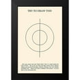 thumbnail image 2 of Retromagic 13x18 Black Modern Framed Museum Art Print Titled - Try to Draw This, 2 of 5