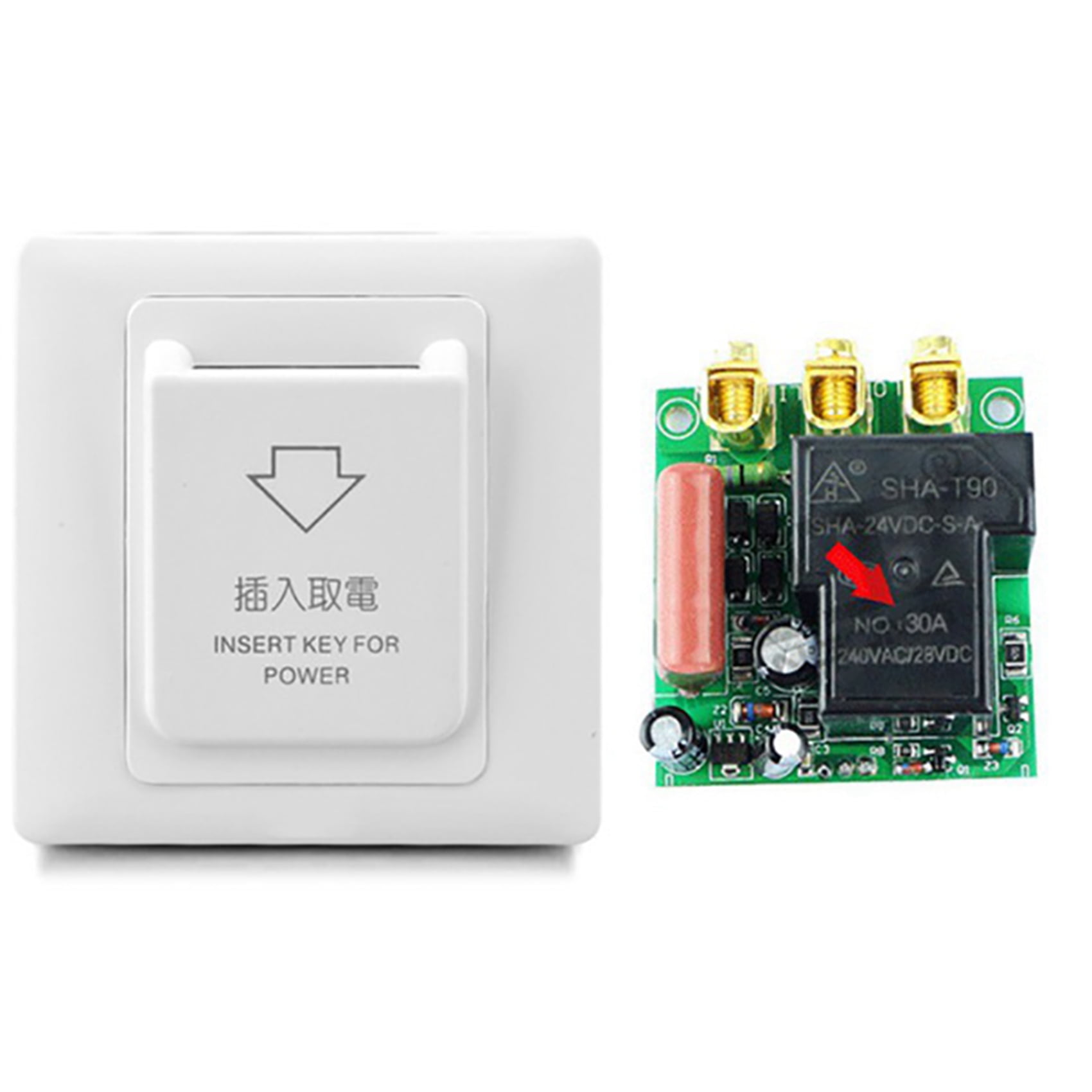 Lot De 5 Interrupteurs Magnétiques Pour Hôtel Et Maison - 220V, 8800W, économique - Avec 3 Cartes D'insertion