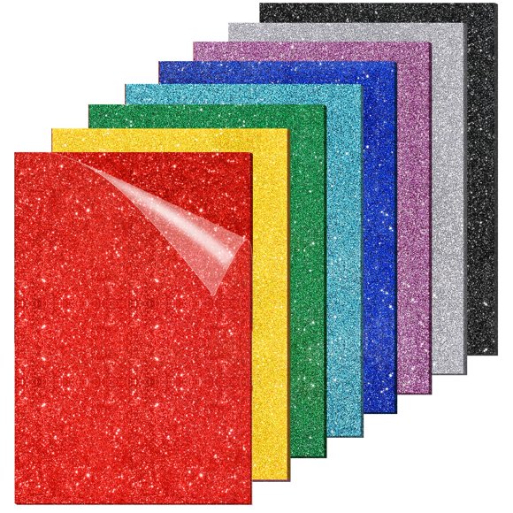 Láminas acrílicas con purpurina Adrattnay de 3 mm de grosor, 20,2 x 30,4 cm, 8 unidades
