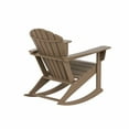 thumbnail image 6 of WestinTrends Dylan All-Weather Poly Lumber Adirondack Rocking Chair, Seashell Design, 450-lb Capacity, Patio Porch Furniture, Weathered Wood, 6 of 9