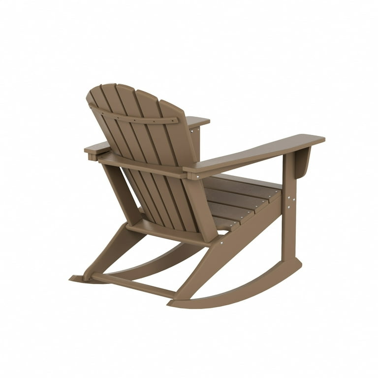 WestinTrends Malibu Outdoor Rocking Chair Set of 2, All Weather Poly Lumber  Adirondack Rocker Chair with High Back, 350 Lbs Support Patio Rocking Chair  for Porch Deck Garden Lawn, Dark Green 