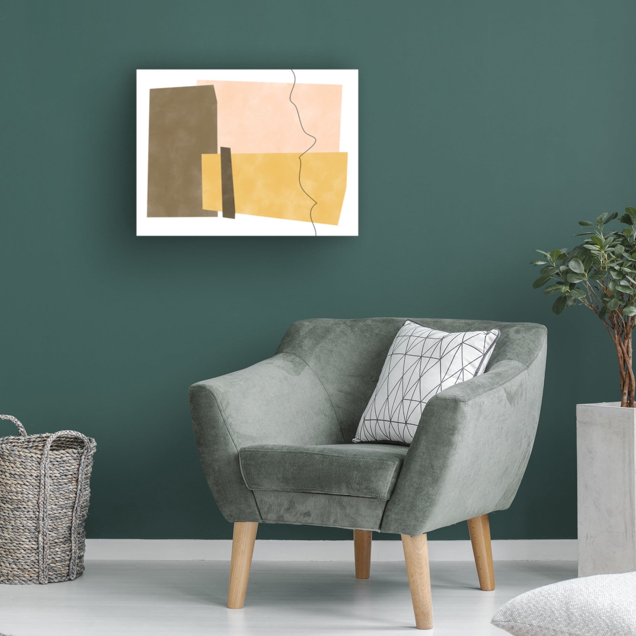 Trademark Fine Art Elena Ristova abstractyellow19 Canvas Wall Art