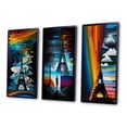 thumbnail image 3 of Designart "Contemporary Rainbow Eiffel Tower in Paris II" City Paris Framed Wall Art Set Of 3 - Multicolor Paris Frame Gallery Wall Set For Home Decor, 3 of 6