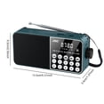 thumbnail image 4 of Radio Banda Completa Pantalla Digital LED Mini MP3 Portátil para Personas Mayores () Azul, 4 of 9