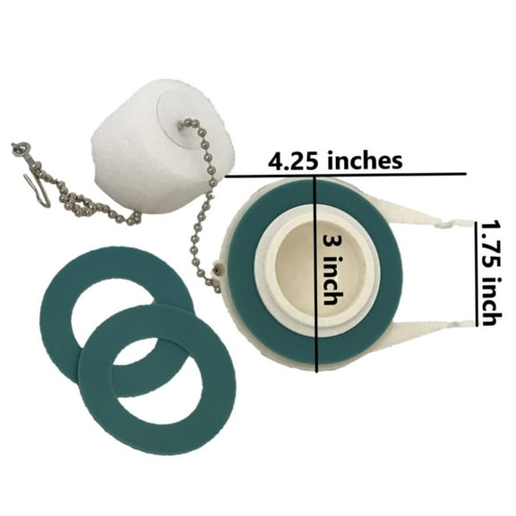 Eljer C04011 ABS 2 inch Toilet Flapper with Two Extra Silicone Seals