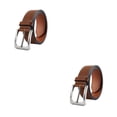 thumbnail image 2 of mmirethe Ceinture Intemporelle pour Hommes pour Jeans et Costumes avec Boucle Décontractée Tressée Extensible en PU Résistante à l'Usure Marron 120cm 2Ensemble, 2 of 6