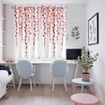 thumbnail image 4 of Red Polka Dots Kitchen Curtains Window Panels, Vintage Abstract Art Watercolor Insulated Window Treatment Curtain, Grommet Curtains for Bedroom/Living Room/Bathroom, 2 Piece 52"Wx72"L, 4 of 8