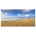 thumbnail image 2 of Sea Beach on Cloudy Winter Day - Large Seashore Canvas Print, 2 of 3
