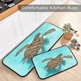 thumbnail image 5 of SKYSONIC 2PCS Watercolor Sea Turtle Kitchen Rug and Mat Ocean Floor Runner Rug Anti Fatigue Non Slip Comfort Mat for Doormat Laundry Room Hallway 19.7"x27.6"+19.7"x47.2", 5 of 7