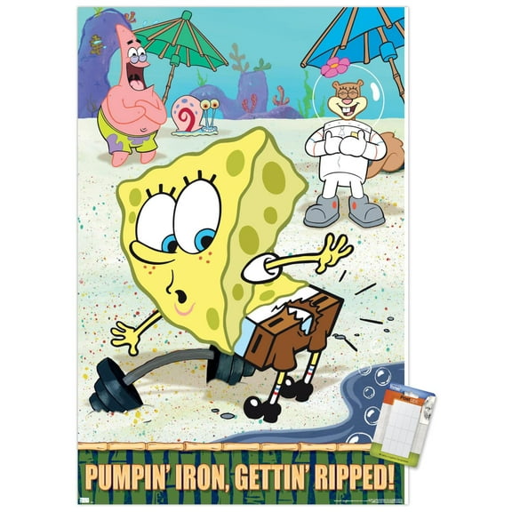 Nickelodeon SpongeBob - Ripped 14.72 in x 22.37 in Poster, by Trends International