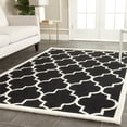thumbnail image 2 of Safavieh Cambridge 2'6" X 12' Hand Tufted Wool Rug in Black and Ivory, 2 of 3