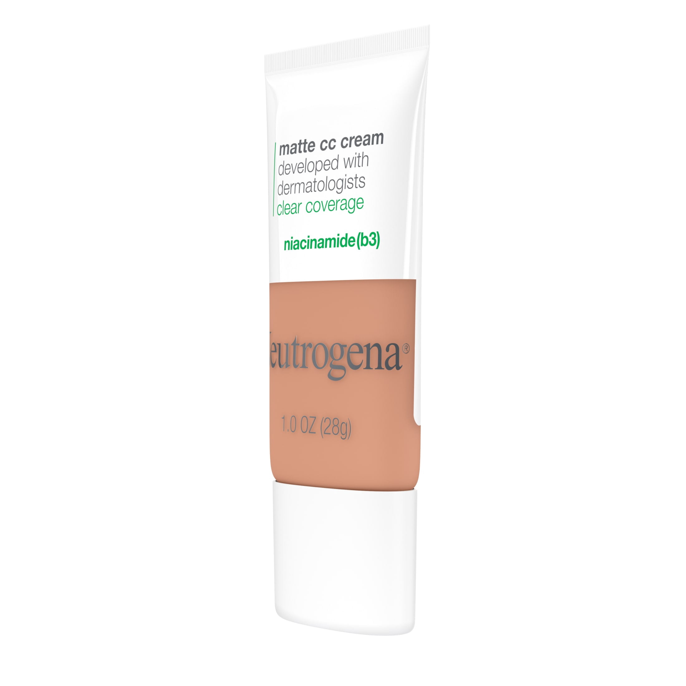 (2 pack) Neutrogena Clear Coverage Flawless Matte CC Cream, Fawn, 1 oz