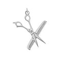 thumbnail image 2 of Hair Stylist Charm Pendant Necklace in Sterling Silver (22 Inches), 2 of 2