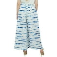 thumbnail image 5 of Phagun Shibori Printed Yoga Trousers White Fisherman Pant Indian Clothing-S, 5 of 7