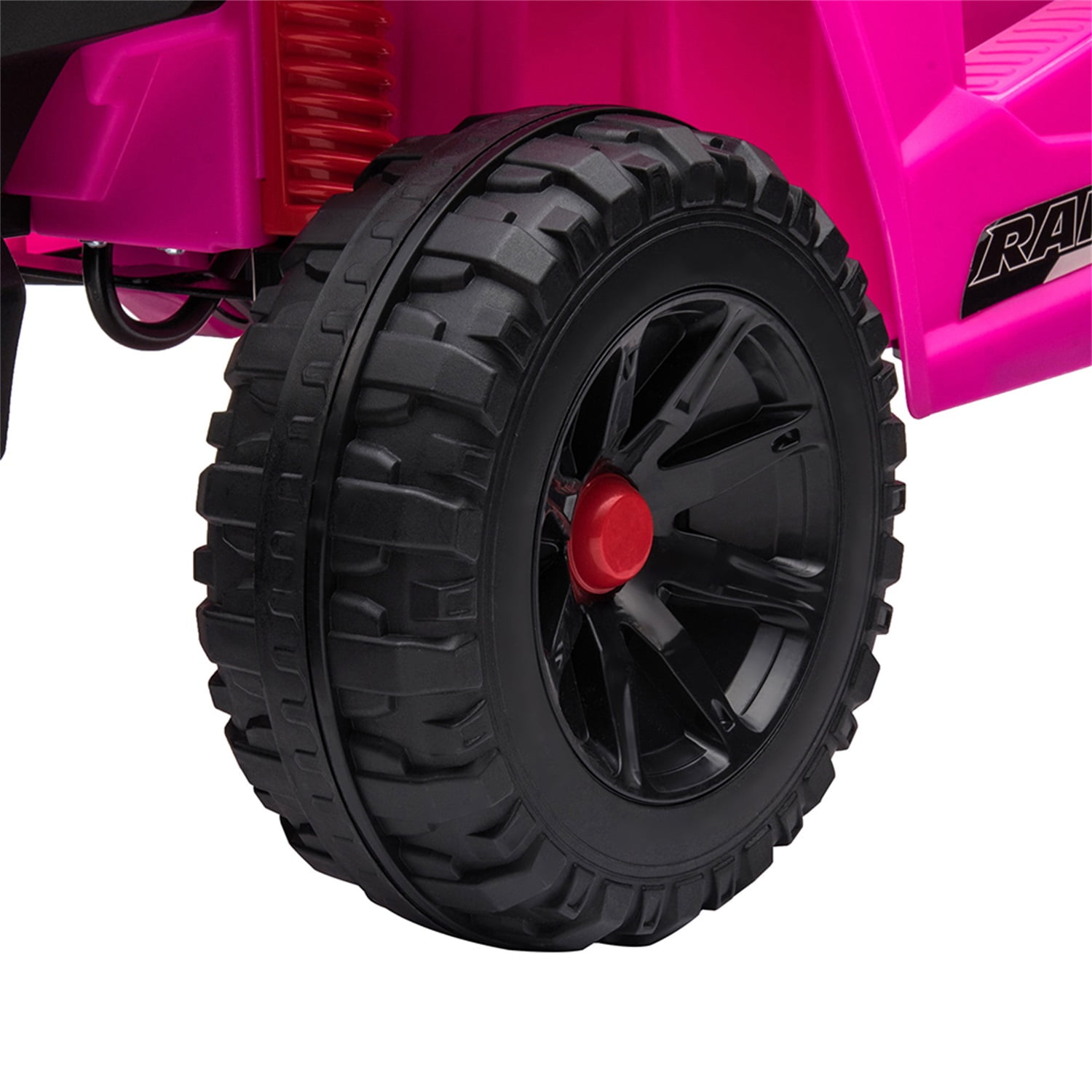 CIPACHO 12V Powered Ride-On UTV, Electric Kids Car with Front LED Lights and Horn, Foot Pedal, Music, LED, Pink
