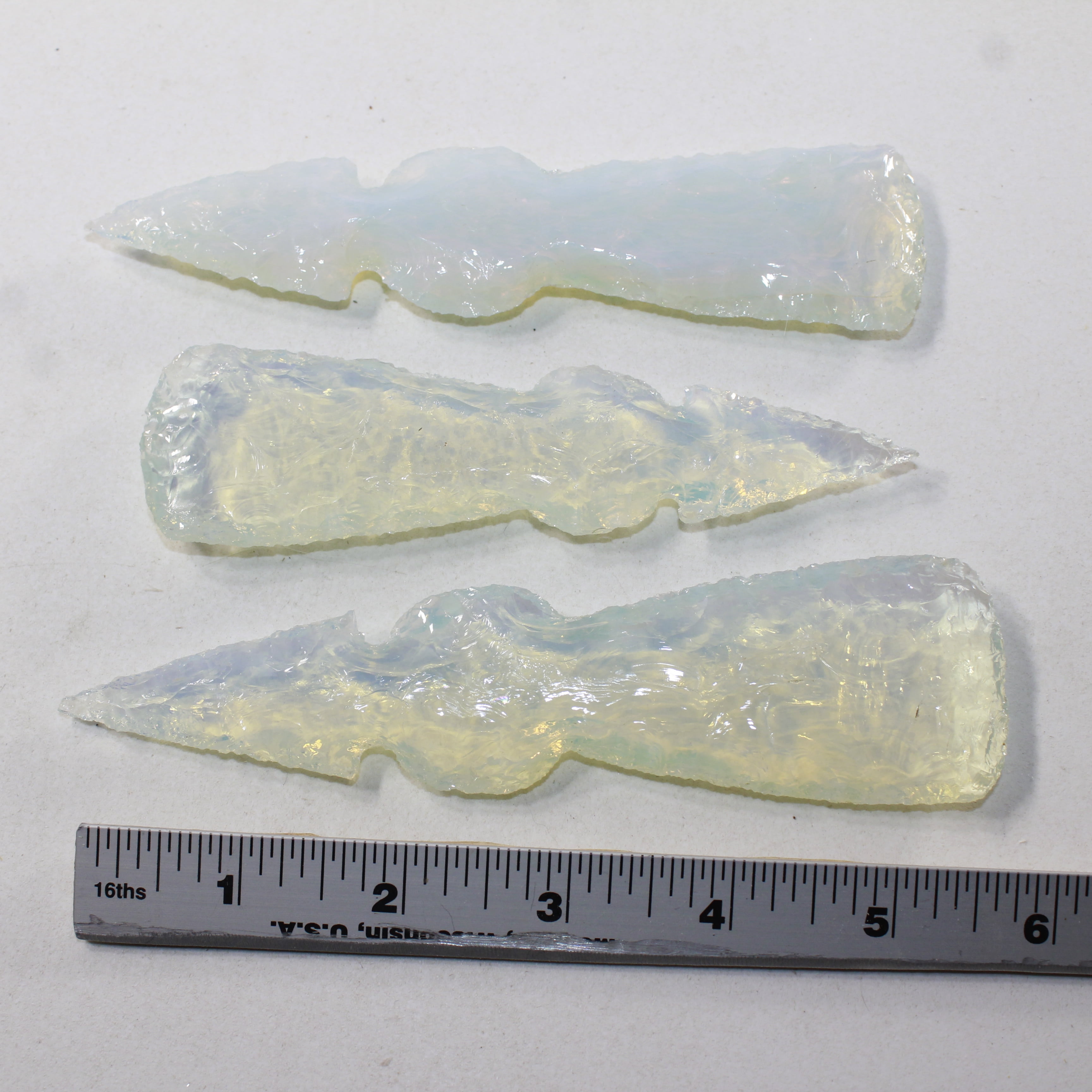 3 Opalite Ornamental Tomahawk Heads #6329 Ax Axe Hatchet