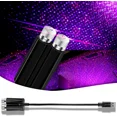 thumbnail image 1 of Proyector de estrellas USB para coche, luz nocturna portátil, luces de techo ajustables con ambiente romántico galáctico para dormitorio, fiesta, techo y más. Plug and Play (azul y rojo)., 1 of 5