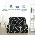 thumbnail image 2 of PiccoCasa 1 Seater Sofa Cover Stretch Armchair Couch Cover, Black Branches, 2 of 6