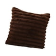 thumbnail image 4 of Funda de almohada de felpa de piel sintética, funda de almohada, funda de cojín para sofá, dormitorio, sala de estar, hotel, regalo de inauguración de Marrón oscuro, 4 of 8