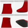 thumbnail image 3 of DREAM PAIRS Women's Pointed Toe Low Heel Suede/Pu Back Zipper Ankle Boots KALILA RED/SUEDE Size 8.5, 3 of 5