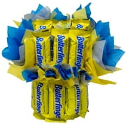Butterfinger Candy Bouquet  Fun-Size | Made with 20 Butterfinger Candy Bars | Fast Delivery | Birthdays, Anniversary, Retirement, Appreciation