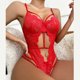 thumbnail image 4 of Gibobby Conjunto Lencería Tanga Y Bralette Tanga de Encaje Nueva Ropa Interior Sexy Lencería Tanga Flor Ropa de Dormir Sujetador de Íntimos Bustier Lingerie(Rojo, CH), 4 of 5