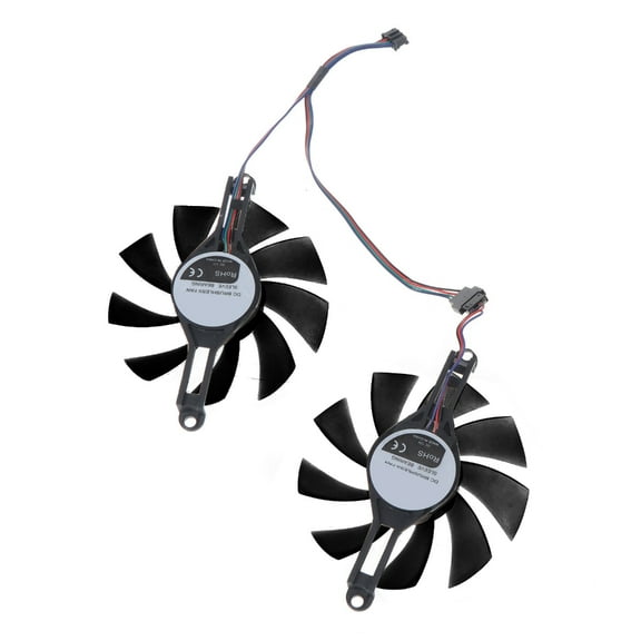 80mm/3.15in Coolers Fan 4 Pin 4 Wires GPU Coolers Radiators Replacement for Radeon RX 580 RX5500 XT Graphics Card