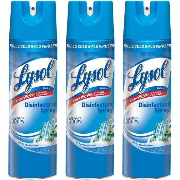 Professional Disinfectant Spray, Spring Waterfall, 19 oz (3 Pack)