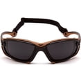 thumbnail image 2 of Gafas de seguridad Carhartt Toccoa, montura negra/tostada, lentes grises, 2 of 4