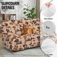 thumbnail image 4 of Xoenoiee Dachshund Chocolate Print Recliner Sofa Covers Stretch 3 Seater Recliner Couch Covers for 3 Cushion Couch 8 Pieces Washable Reclining Sofa Slipcovers, 4 of 7