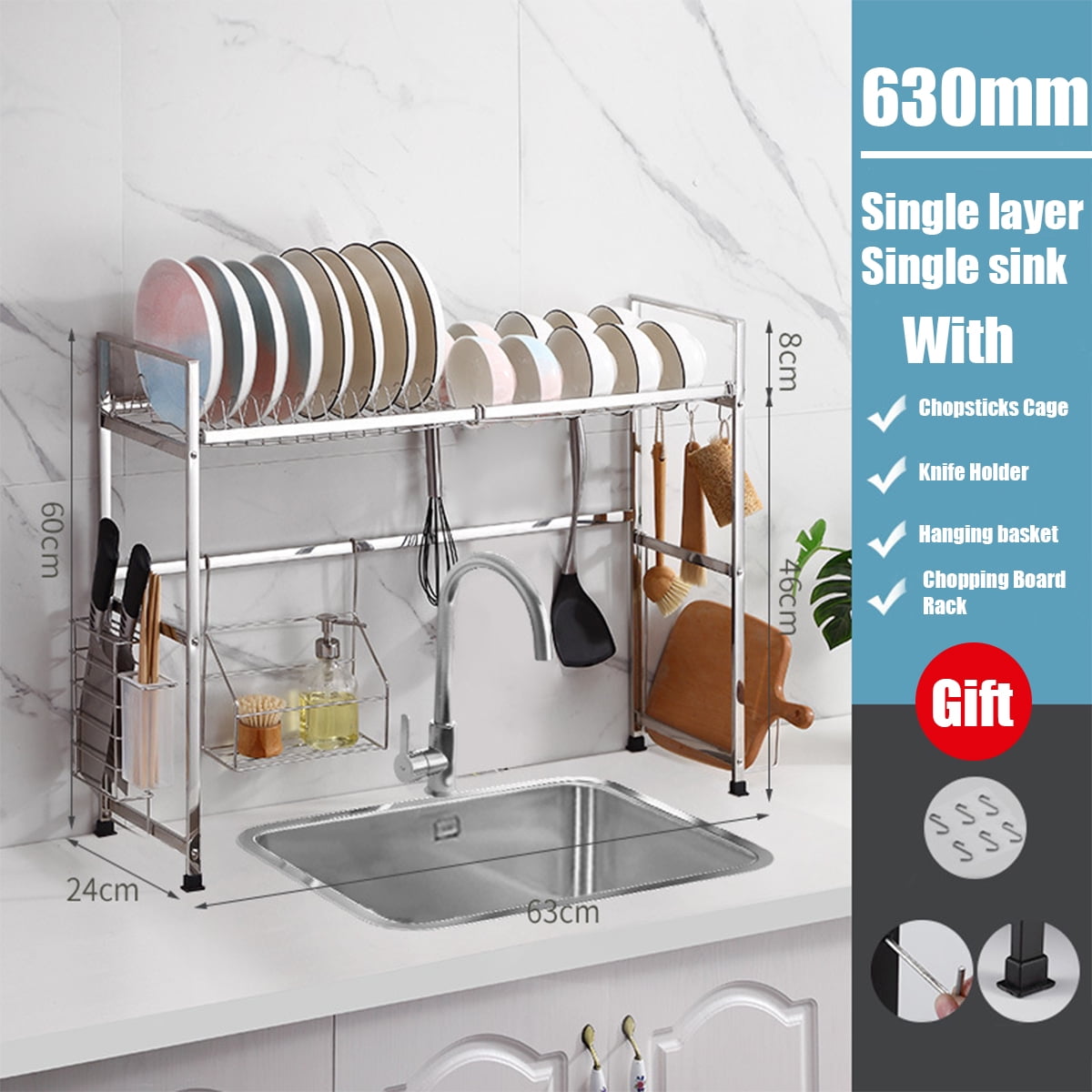 diy hanging dish drying rack