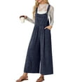 thumbnail image 3 of Cueply Jumpsuits for Women Winter Warm Loose Adjustable Strap Bib Overalls Wide Leg Pants with Pockets, 3 of 6