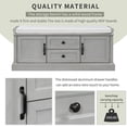 thumbnail image 5 of Storage Bench, Shoe Bench with 2 Drawers and 2 Cabinets, End of Bed Bench with with Removable Upholstered Cushion for Living Room, Bedroom and Entryway, Gray Wash, 5 of 7
