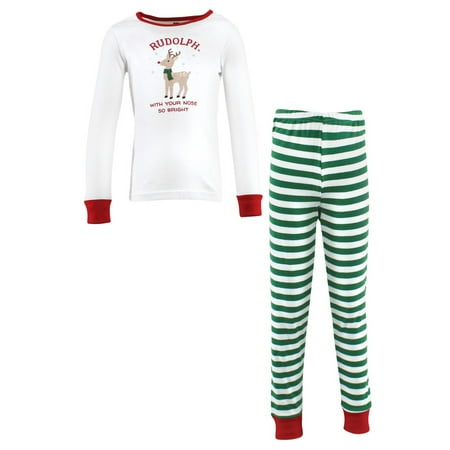 

Hudson Baby Infant and Toddler Cotton Pajama Set Rudolph 4 Toddler