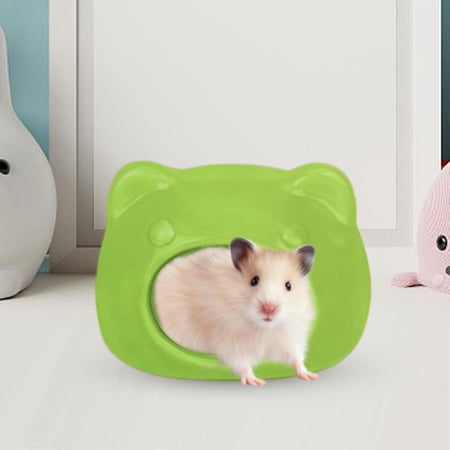 Small Animals Hamster House Habitat Cage Pet Nesting Nesting Warm Shelter Hideout Nest for Outdoor Summer Small Animal Squirrel Rat Green