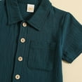 thumbnail image 3 of Uccdo 6M-4T Toddler Baby Boys Girls Summer Outfits with Pockets Button-Down Shirt Tops + Shorts Set, 3 of 6