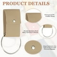thumbnail image 3 of 2 Pcs Towel Ring Holder with Loop, Kitchen Bathroom Dish Towels Holder Leather Wall Hook Oven Door Hanger for Home, Khaki, 3 of 7