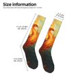 thumbnail image 2 of Easygdp Chaussettes de Sport Imprimé Paon Rouge et Bleu Chaussettes de Compression pour Hommes et Femmes, 2 of 6