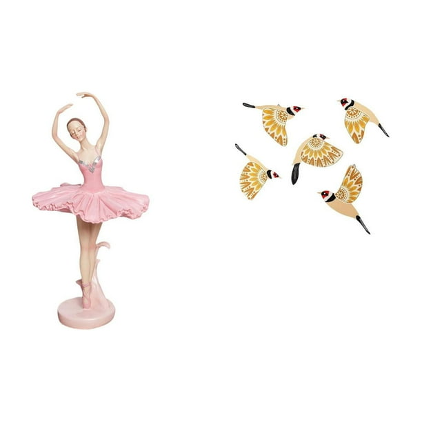 Figura De Pájaro Bailarina, Escultura De Resina Para Niña, Arte De Pared De Madera, Adorno Colgante, Regalo De Cumpleaños, Novedoso Recuerdo Coleccionable, Decorativo, Para Oficina, Sala De