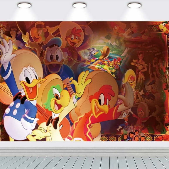 Legend of the Three Caballeros school Backdrop Taspestry Wall Decor Banner Party Supplies Poster Birthday Decorations Background for Photography Taspestry