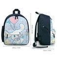 thumbnail image 6 of Cinnamoroll Backpack Bookbag Casual Daypack Travel Backpacks for Work Hiking Camping, 6 of 6